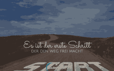es ist der erste schritt banner