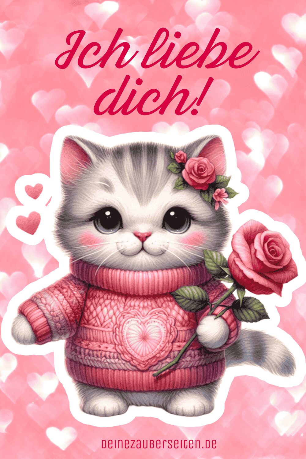 katze mit liebesbotschaft