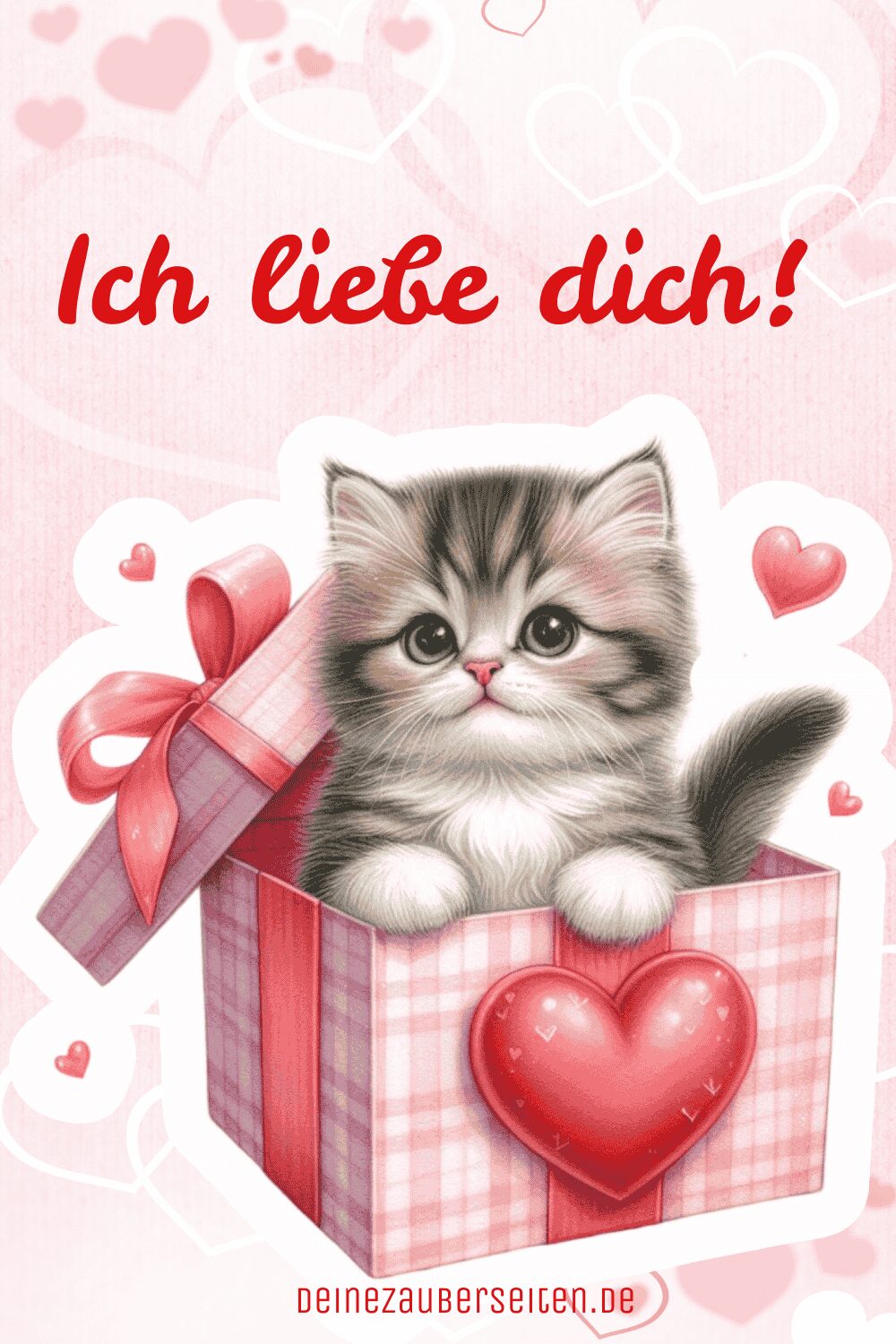 katze mit liebesbotschaft