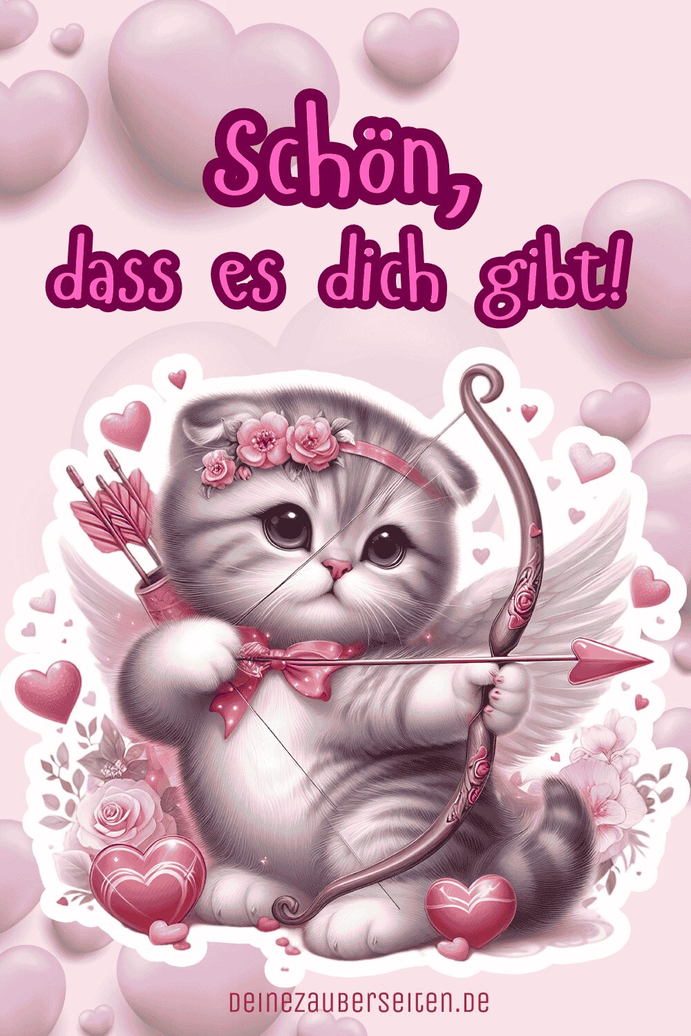 katze mit liebesbotschaft