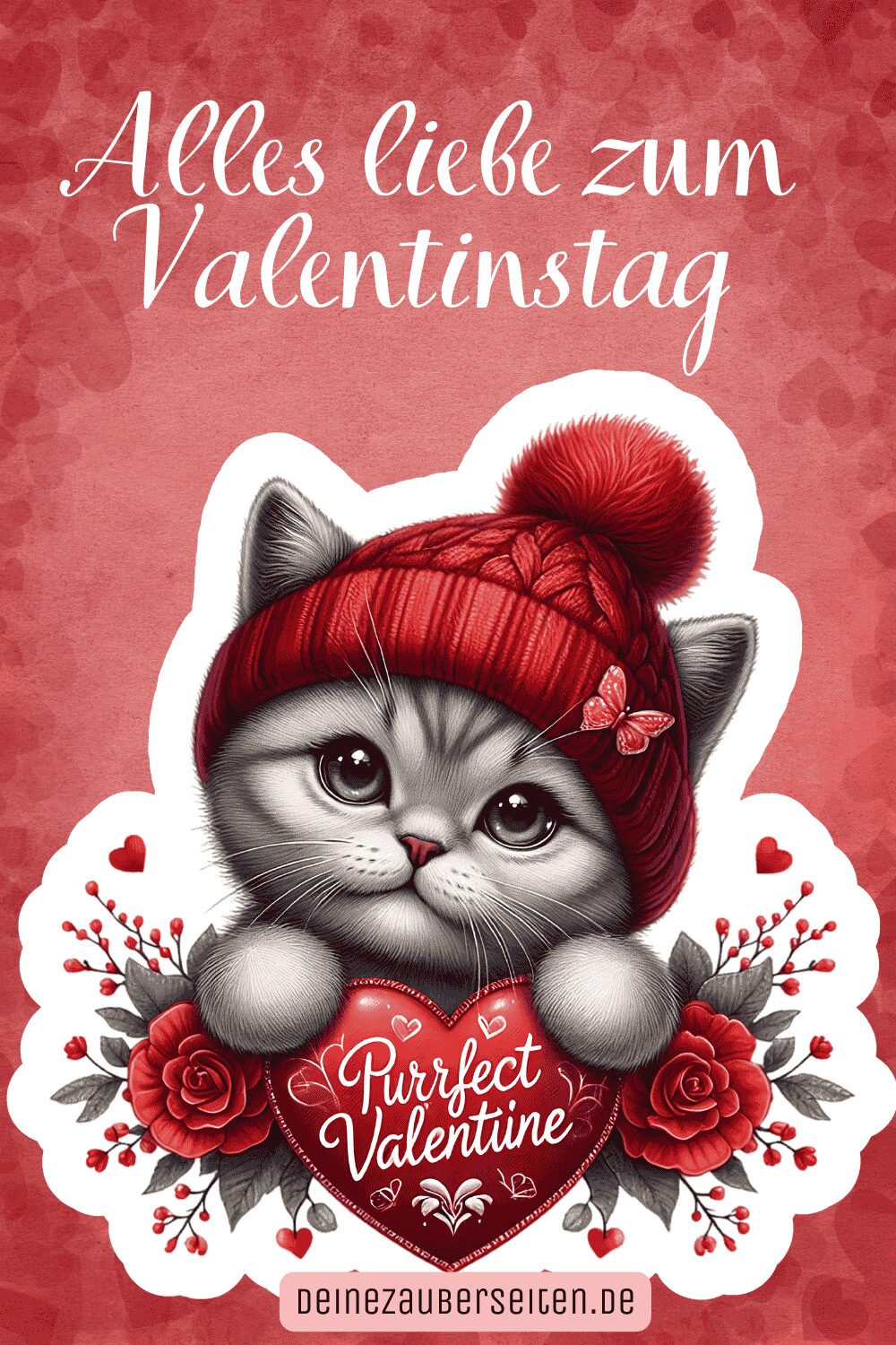 katze mit liebesbotschaft