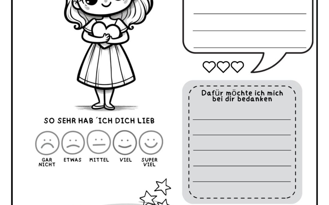 Kostenlos: Muttertag Ausmalbild & Malvorlage zum Basteln und ausdrucken