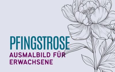 Kostenlose Malvorlagen für Erwachsene: Pfingstrose Ausmalbild zum Ausdrucken