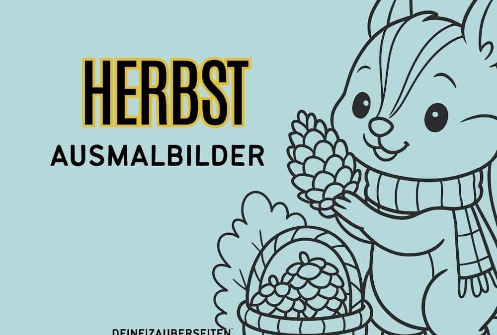 Herbst Ausmalbilder für Kinder und Erwachsene