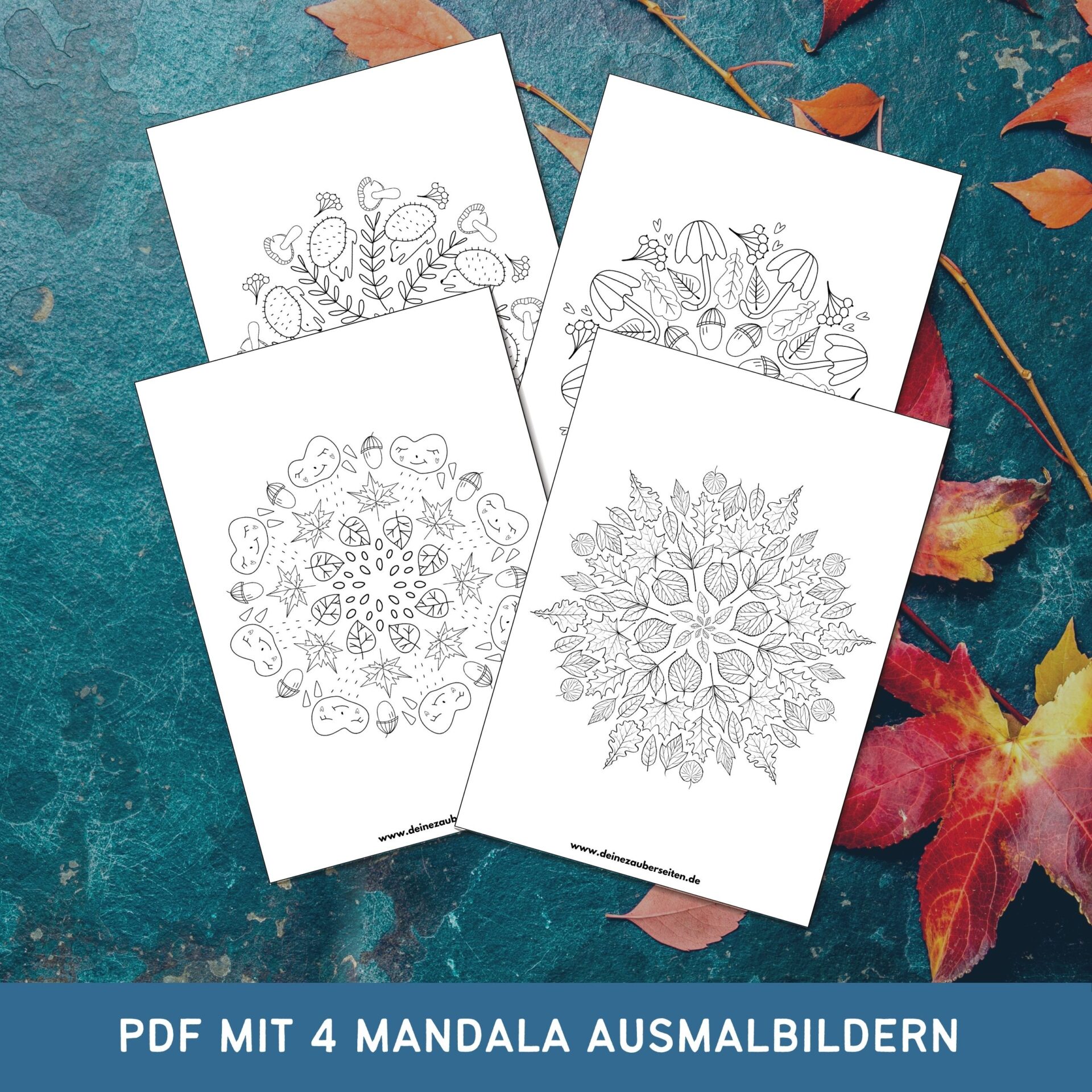 Herbst mandala Ausmalbilder