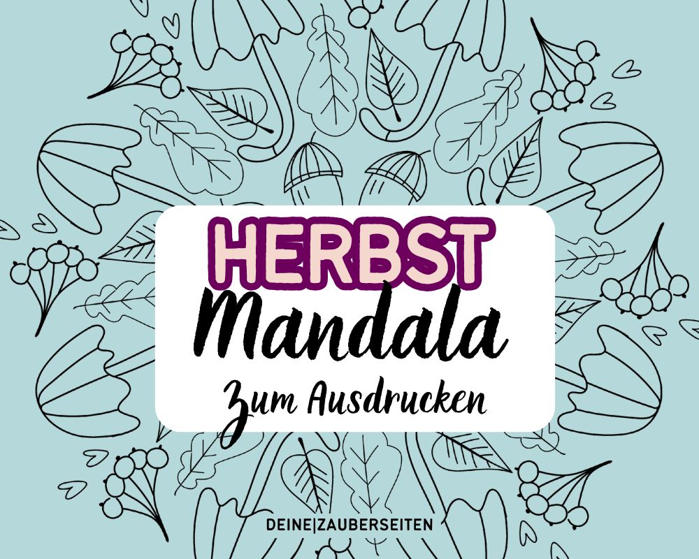 Herbst Mandala: Ausmalbilder für Erwachsene & Kinder zum Ausdrucken – kostenlos