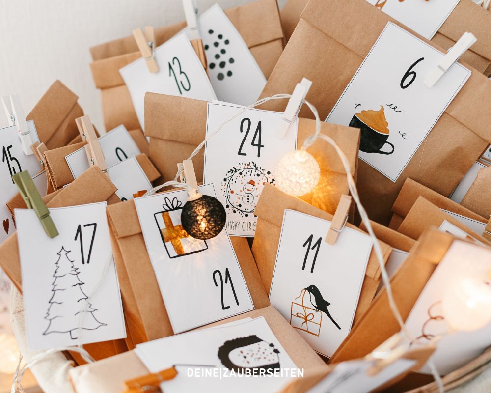 Adventskalender: 24 Positive Sprüche inkl. Vorlage zum Ausdrucken