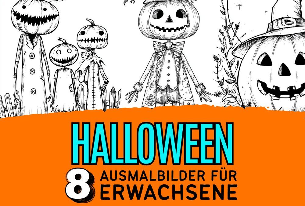 Coole Malvorlagen Halloween: Ausmalbilder für Erwachsene zum Ausdrucken – 100% kostenlos