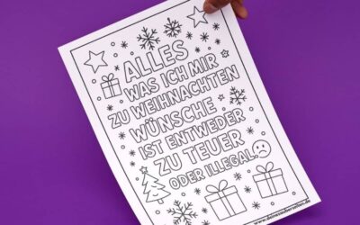 Freche Sprüche zum Ausmalen: Lustig Schimpfen an Weihnachten