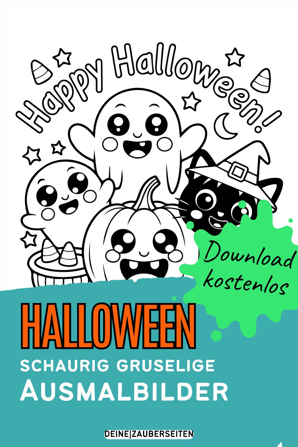 halloween ausmalbild