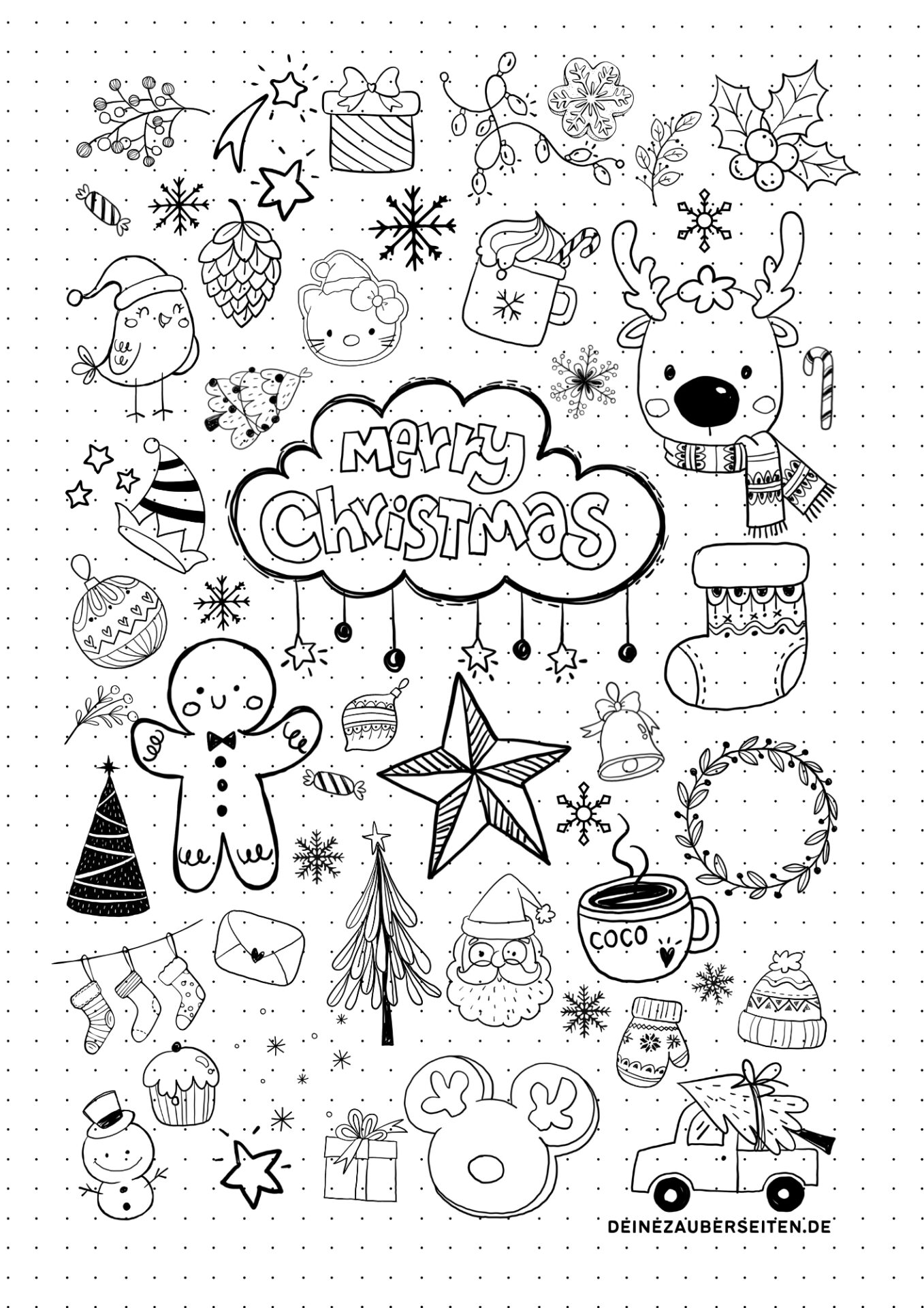 weihnachten doodle