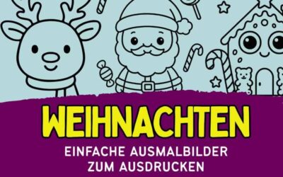 Einfache Weihnachten Ausmalbilder für Kinder