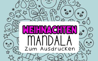 Weihnachten Mandala zum Ausdrucken: Kostenlose Ausmalbilder für Erwachsene & Kinder