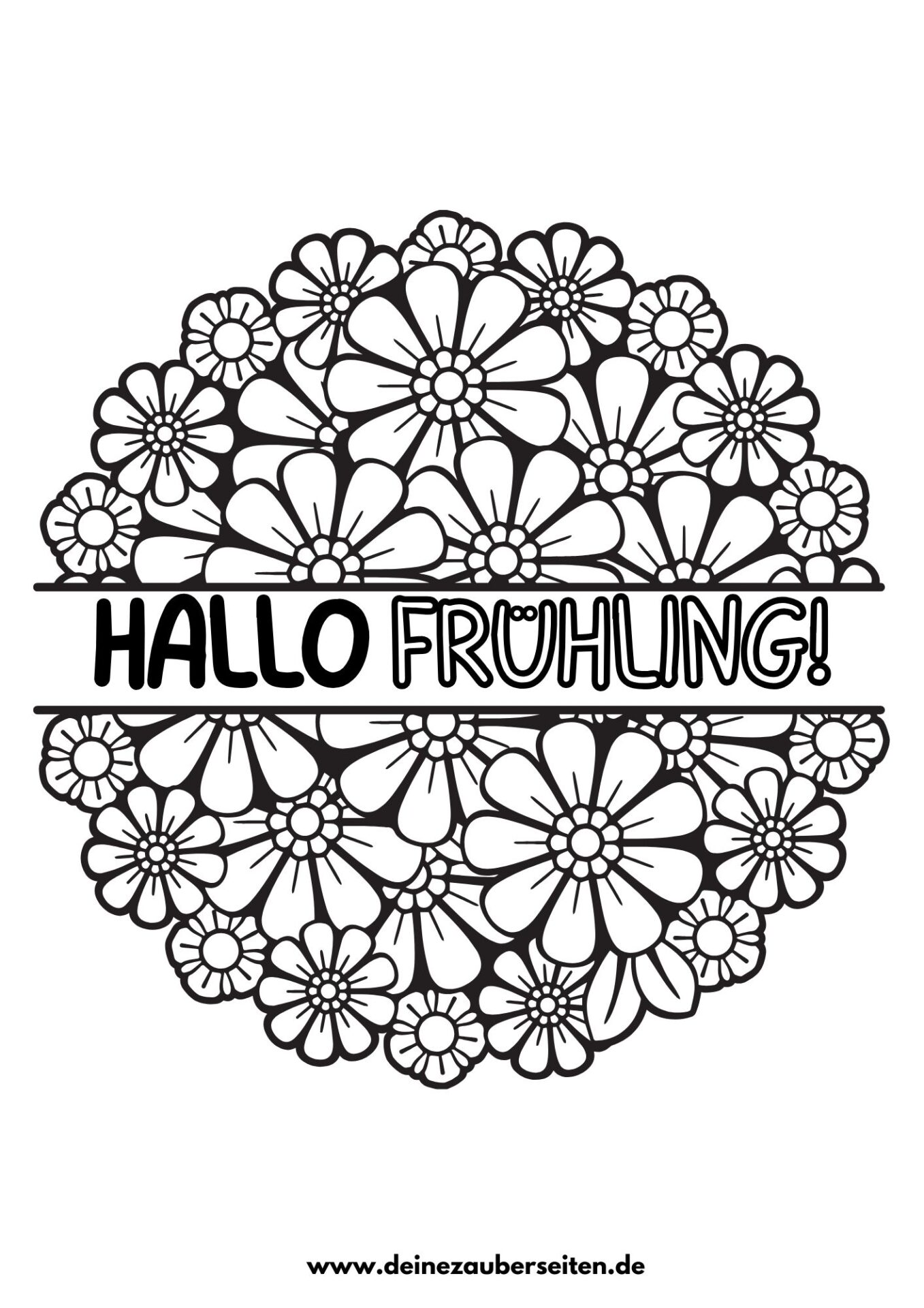 Ausmalbilder Frühling Frühlingsbilder Hallo Frühling