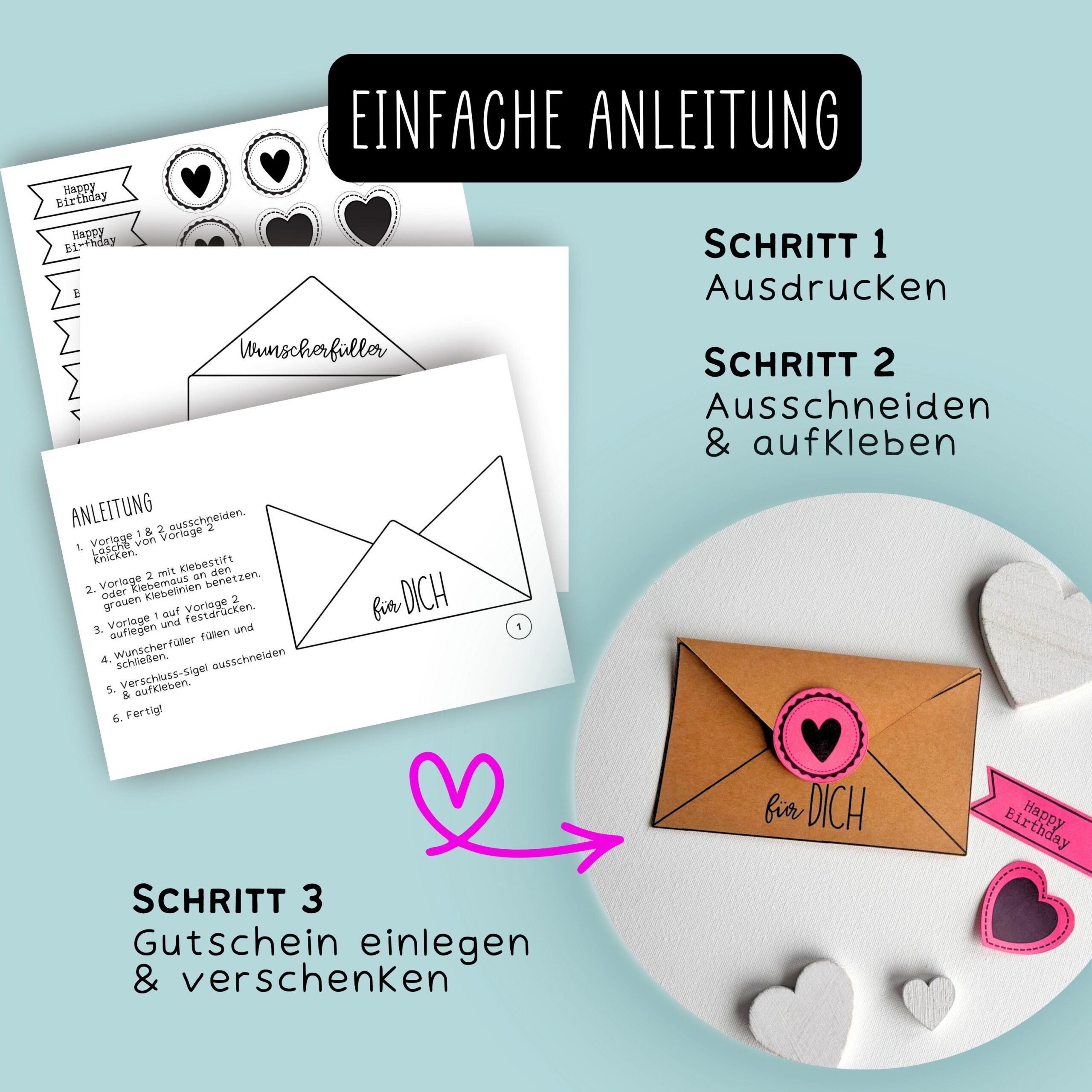 Gutscheinverpackung "Wunscherfüller" zum Ausdrucken – Bild 3