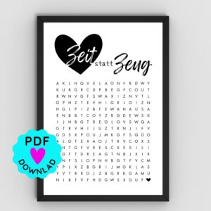 Zeit statt Zeug Gutschein Rätsel