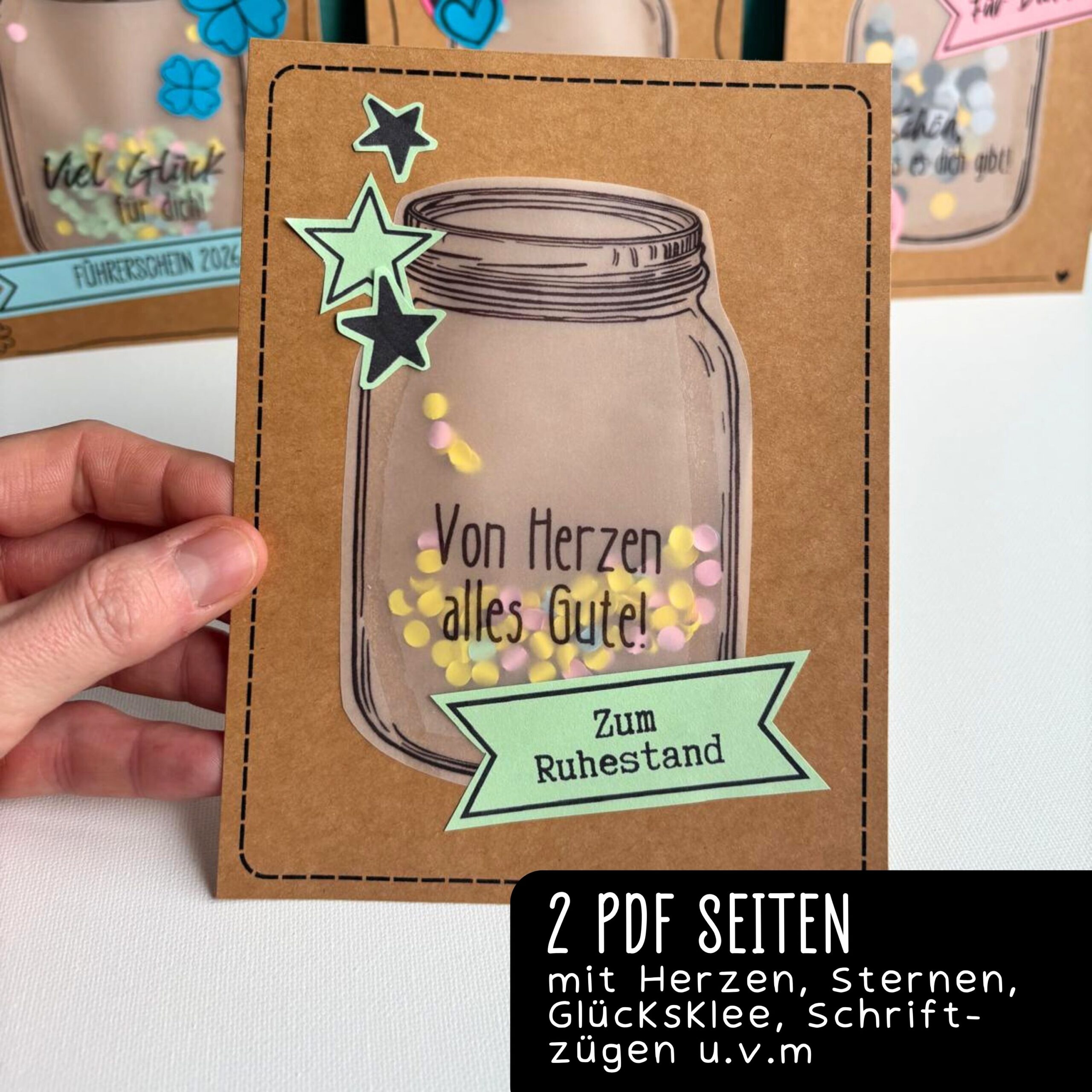 Geldgeschenk "Marmeladengläser" zum Ausdrucken – Bild 3